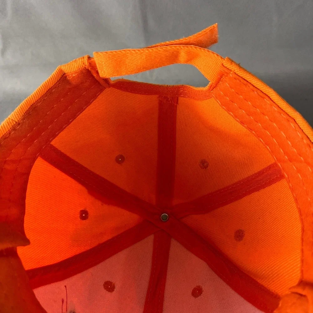 Unisex Baseball Cap One Size Orange Spellout Covered in Jesus Blood Christian